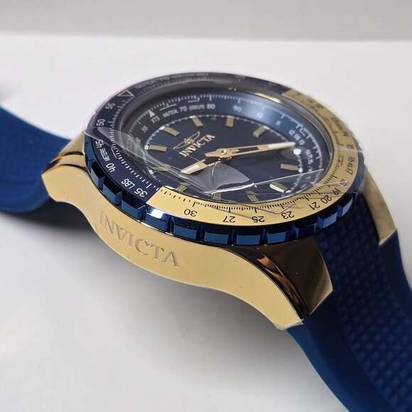 Invicta Aviator Men's Watch - 50mm, Gold, Blue (49668) - Picture 2 of 7